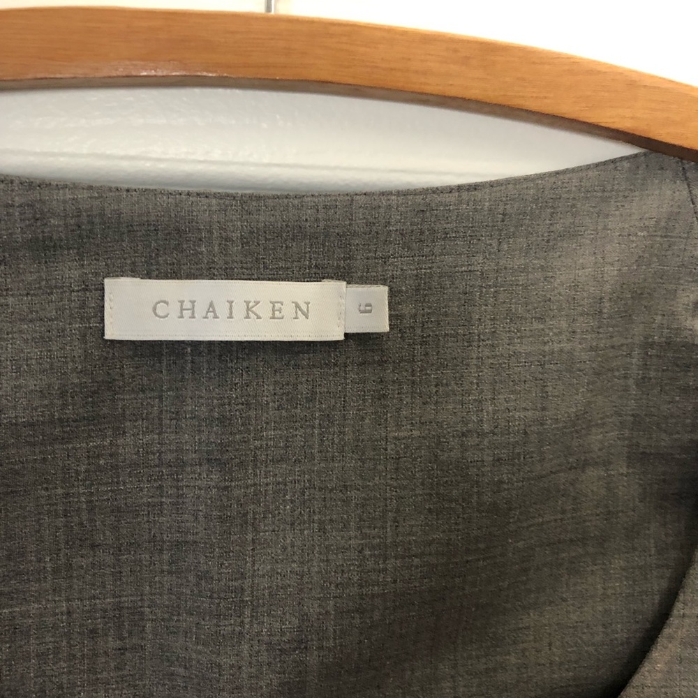 Chaiken sheath dress, sz 6, great for RTO, slight herringbone pattern - Picture 7 of 16